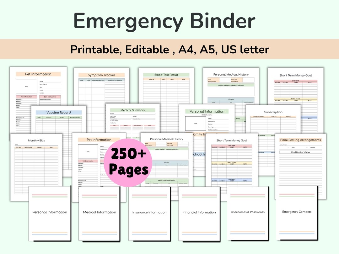 Emergency Binder Plus, Death Binder, Just in Case Binder, Life Binder ...