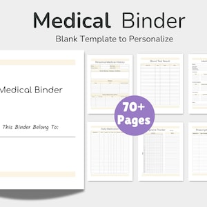 Medical Log, Medical Binder, Medical Planner Bundle Printable, Medical History Tracker, Medical Records, Medical Journal PDF, Health Binder