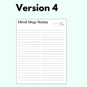 Mind Map Template, Concept Map Planner, Idea Map, Brain Dump Printable ...