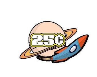 Rocket Out Candy or Gumball Vending Decals