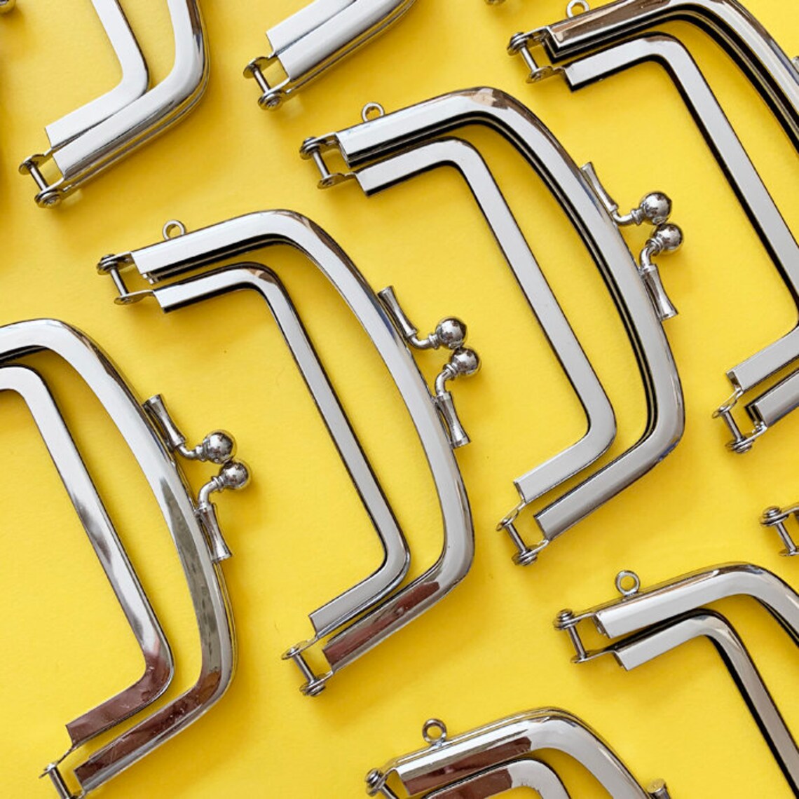 Small coin purse frame with divider nickel metal frame Etsy