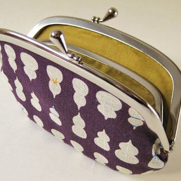 Change purse/wallet - gourds on dark purple