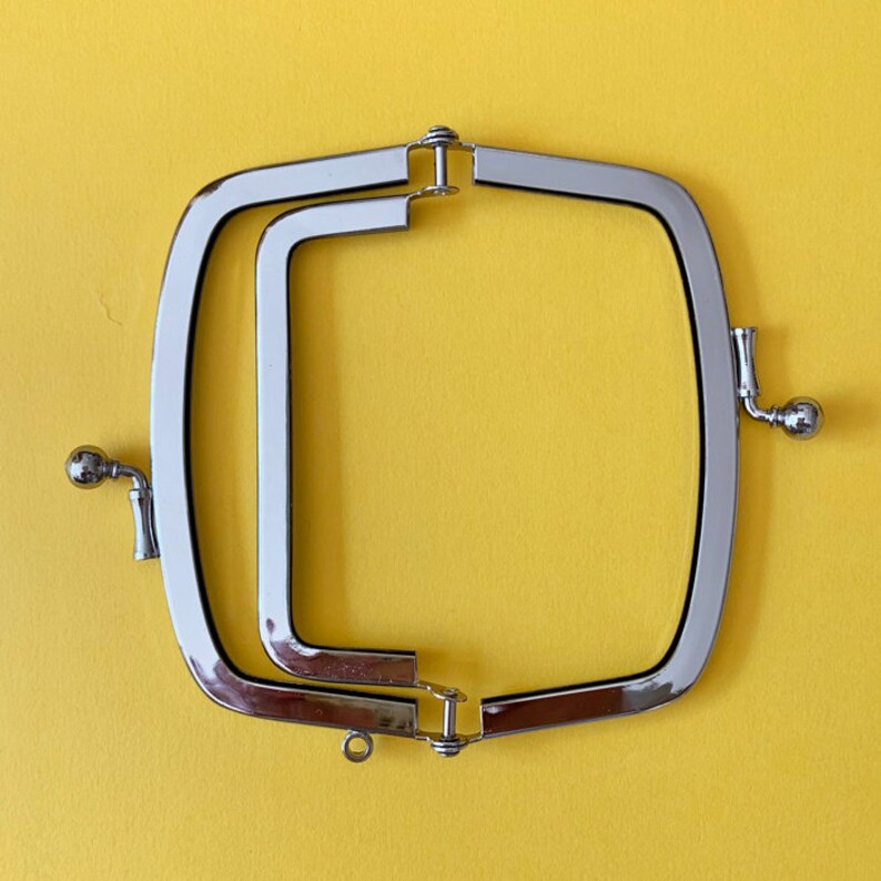 Small coin purse frame with divider nickel metal frame Etsy