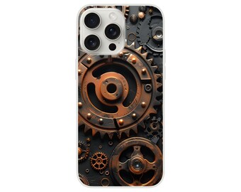 Apple Iphone 15 pro max14 pro max 13 12 Samsung S22 S22 ultra S21 Steam Punk Gear set Telefoonhoesje