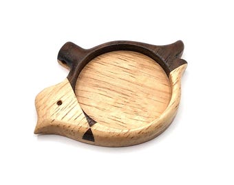 Bird bezel tray pedant base - Hardwood marquetry work - Limited edition