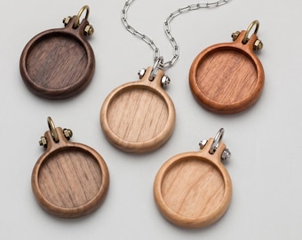 Bezel-Hoop blank setting - Hardwood - 25 mm cavity diameter