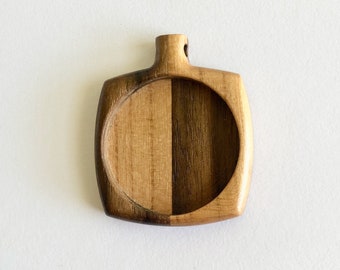 Pendant blank setting - Hardwood: walnut and cherry - 33 mm cavity