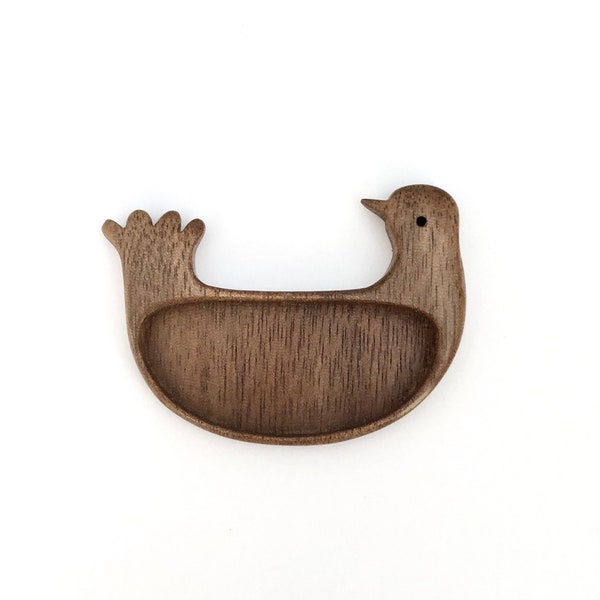 Bird bezel tray brooch base - Hardwood - (X70)