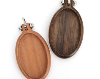 Bezel-Hoop Hybrid - Hardwood - Oval cavity: 25 x 40 mm