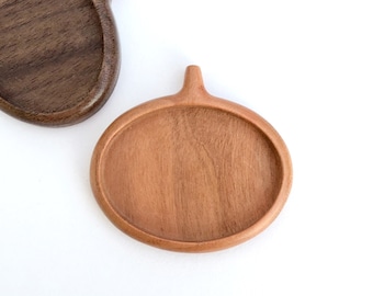 Oval cameo pendant base setting - Oval cavity: 30x40 mm cavity - Hardwood