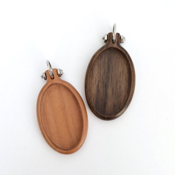 NEW Bezel-Hoop Hybrid - Hardwood - Oval cavity: 25 x 40 mm