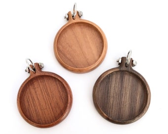 Bezel-Hoop Hybrid - Hardwood - Round 35 mm cavity
