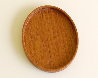 No laser fine finished hardwood bezel tray - Various wood types - 36 x 46 mm cavity - (A1)