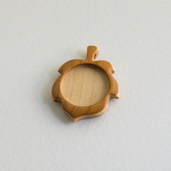 Pendant setting original design NO laser fine finished - Cherry and Maple - 25.5 mm cavity - (G60p-CMp)