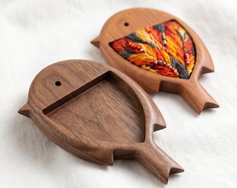 Bird bezel tray brooch base - Hardwood: several wood options