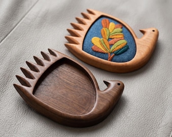 Bird bezel tray brooch base - Hardwood: several wood options