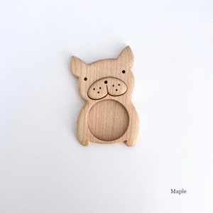 Dog Frenchie Original design fine finished hardwood blank Hardwood 25 mm cavity diameter image 4