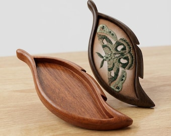 Made to order - Leaf Brooch Blank - Hardwood