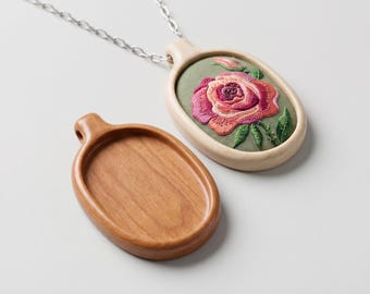 Pendant blank - Natural color hardwood - Several wood options