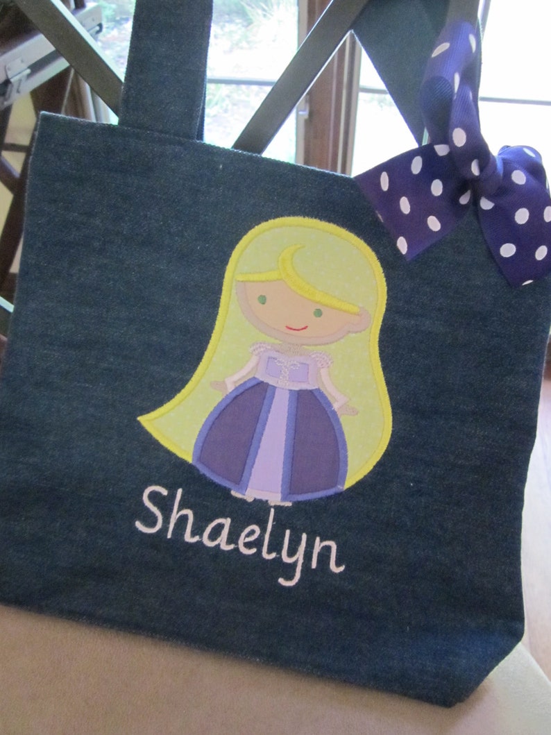 TOTE BAG Rapunzel Personalized Toddler or Big Kid Tote