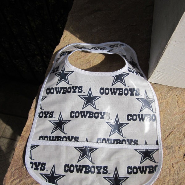 TODDLER BIB Dallas Cowboys Wipeable Plastic Coated Bib