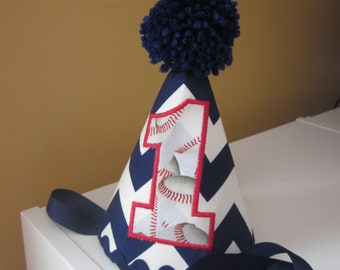 FIRST BIRTHDAY HAT Baseball Themed Little Slugger