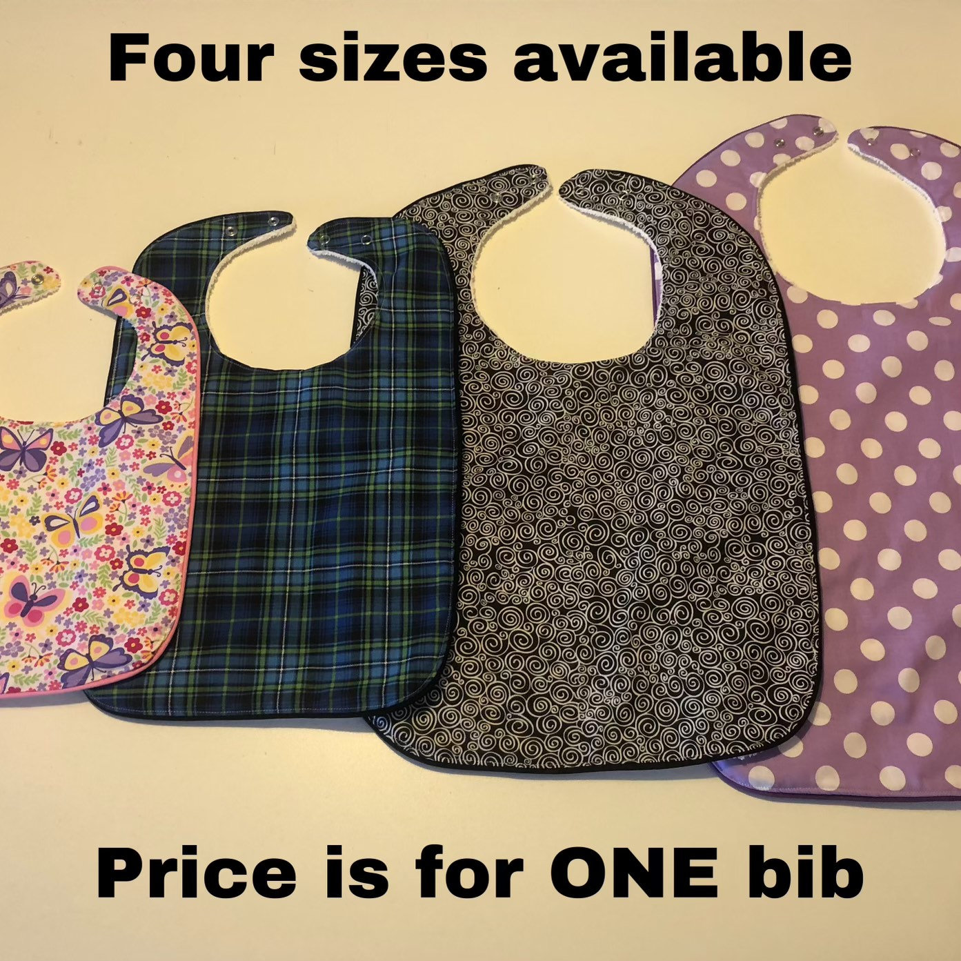 handmade bibs young adults to the elderly All custom designed for you set of 6 