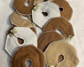 MEDIUM 3” Gtube Pads, Tubie pads, G Tube button feeding tube covers, Absorbent pads for feeding tube