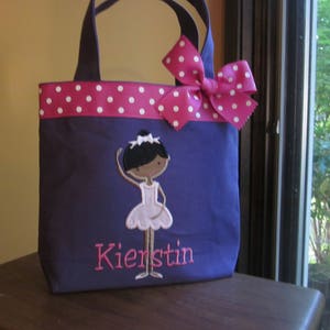 TOTE BAG Darling Ballet Dancer Toddler or Big Kid Dance Bag