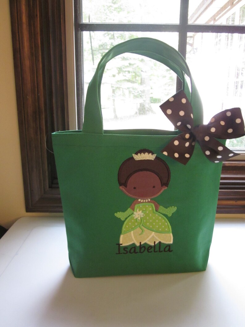 TOTE BAG Princess and the Frog Tiana Personalized Toddler or Big Kid Tote