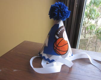 FIRST BIRTHDAY HAT All Star Sports Theme