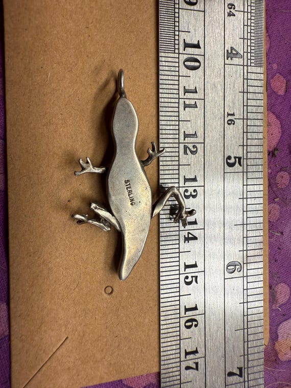 Ruby in ziostite gecko sterling pendant - image 2