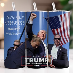 Trump Tumbler Wrap, Instant Download 20oz Trump Assassination Tumbler PNG Wraps Design, Digital 20 oz Skinny Tumblers