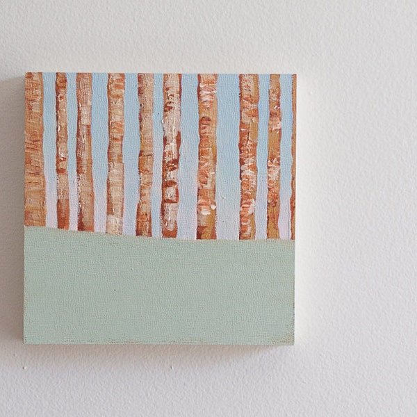 6x6 Original Painting / Forest through the trees