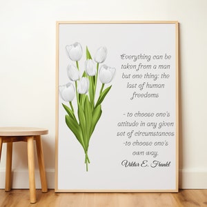 Viktor E Frankl Quote Therapy Office Decor, Psicólogo, Serviço Social, Conselheiro Escolar, Humanístico, Terapia Centrada na Pessoa