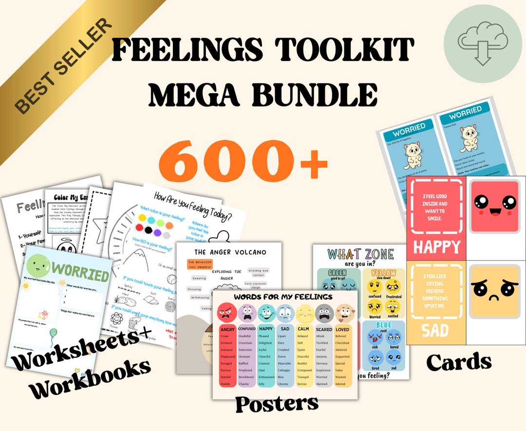 600+ Emotional Regulation Managing Emotions Workbook Mega Bundle ...