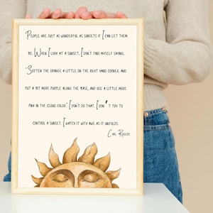 Impression de thérapie de citation de Carl Rogers | Art psychologique | Décoration de bureau de thérapie | Bureau de conseiller suspendu | Cadeau pour la santé mentale du bureau de counseling