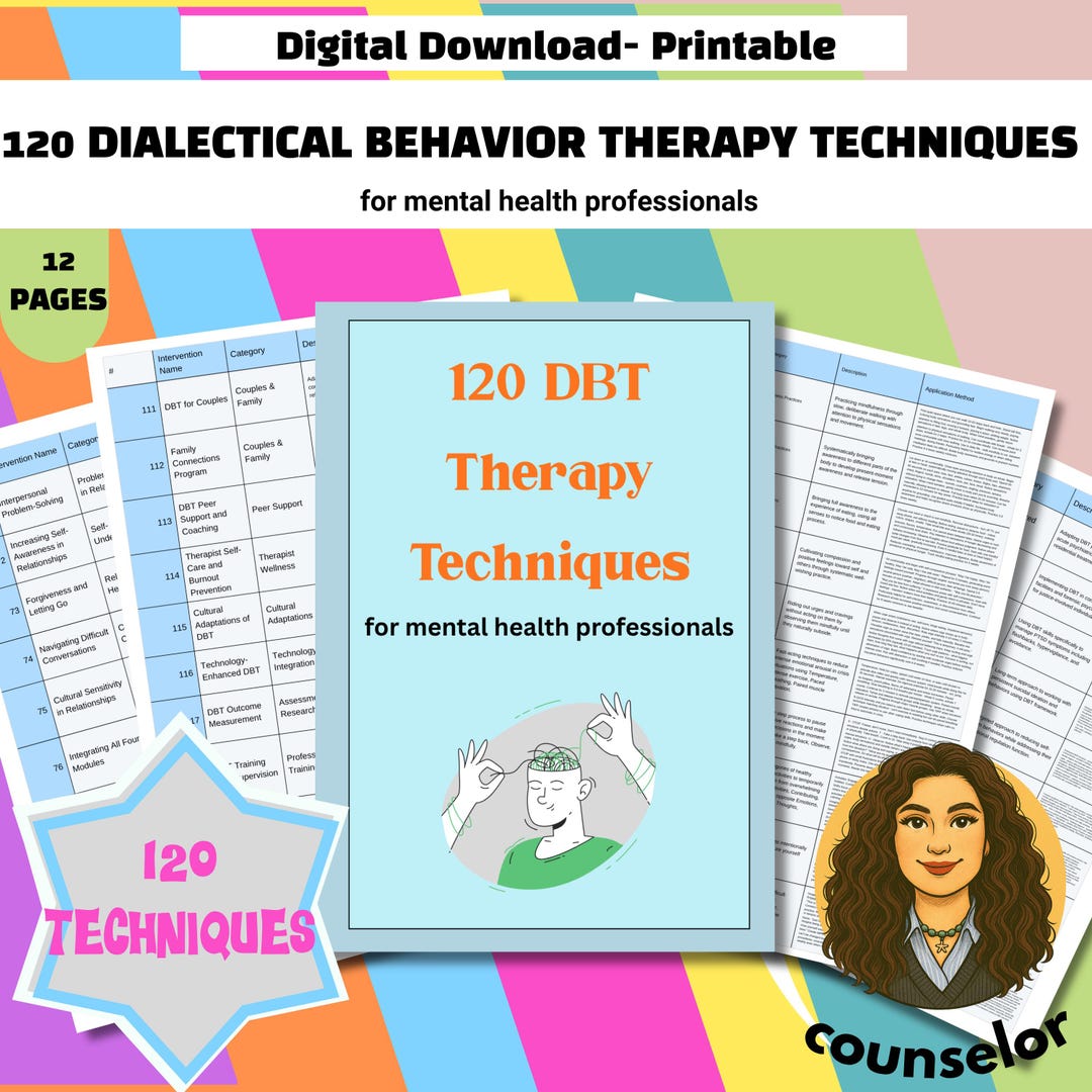 150 DBT Therapy Techniques Progress Notes Counselling Documentation ...