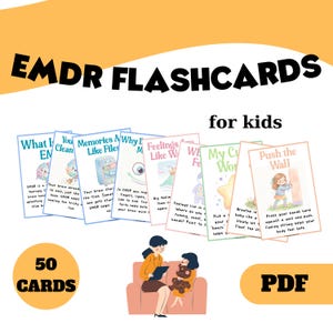 EMDR Flashcards for Kids  Therapy Tools Child Therapist Resource  Grounding  Coping Skills Printable PDF