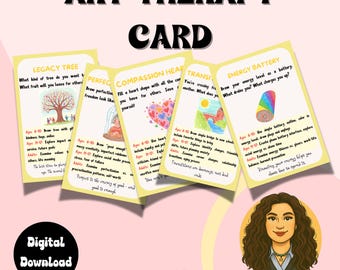 Art Therapy Cards for Mental Health  30 Healing Activities  Emotional Wellness Tools Therapeutic Drawing Prompts  Self Care Gift