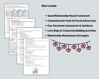 Couples Therapy Workbook Gottman Method Marriage Counseling  Relationship Guide Digital Workbook