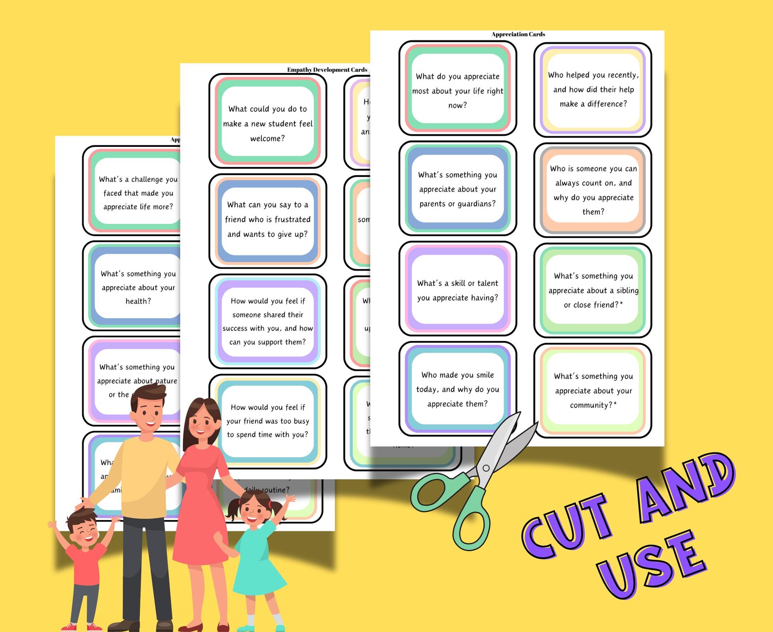 150 Family Therapy Cards Conversation Starters Table Talk Kids Family ...