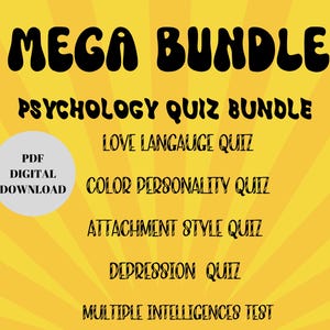 Psychology  Quiz Bundle Color Personality Test Mega Bundle For Therapist Psychology Worksheet School Counselor Test