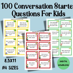 Tarjetas de conversación para niños juegos de conversación para niños, divertidos y atractivos, perfectos para crear vínculos familiares, actividades en el aula y para romper el hielo.