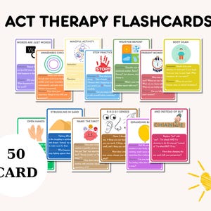 ACT Metafoor-flashcard ACT-therapie Psychologische flexibiliteit Act Hexaflex Acceptance and commitment-therapie cognitieve defusie