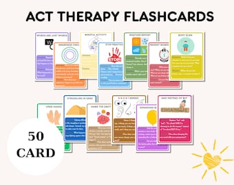 ACT Metaphor flashcard  ACT therapy  Psychological Flexibility Act Hexaflex Acceptance and commitment therapy cognitive defusion