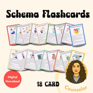 Schemakaarten Therapiewerkblad therapiekaarten schemawerkbladen therapiemodi onaangepaste schema's therapiehulpmiddelen Digitale download