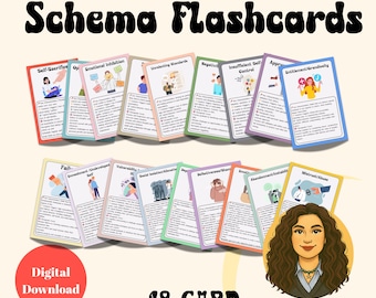 Fichas de esquemas, fichas de terapia, fichas de terapia, fichas de esquemas, modos de terapia, esquemas desadaptativos, herramientas de terapia, descarga digital
