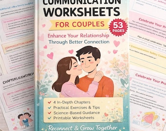 Couples Communication Workbook: Therapy Worksheets, Relationship Tools (Digital Download) Got Man Method Family Therapy