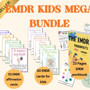 EMDR Mega  bundle for kids trauma flashcards emdr therapist